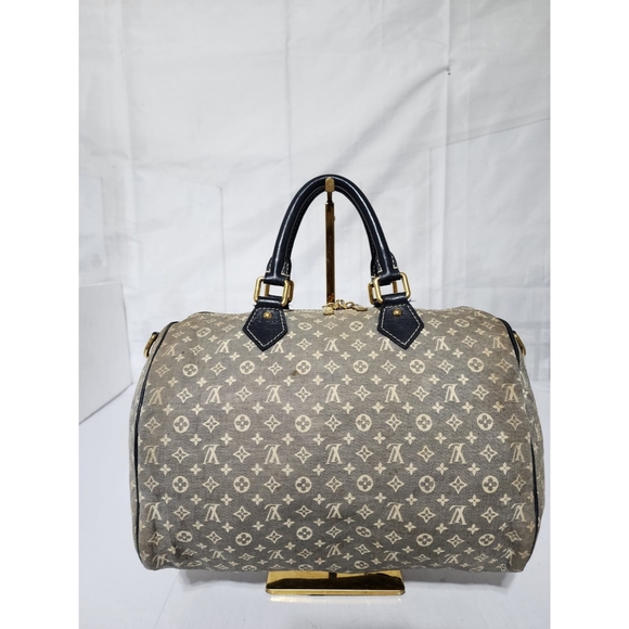 LOUIS VUITTON Encre Idylle Monogram Speedy 30 Bandouliere Satchel Bag Black/Grey - Picture 3 of 16